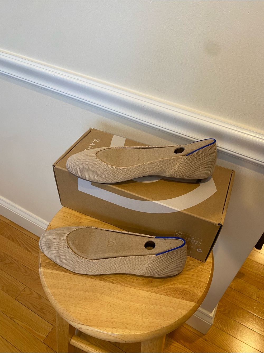 Rothy’s beige ballet flats size 7.5
